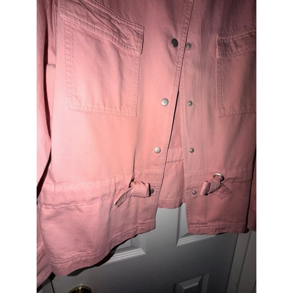 Dip Pink Utility Jacket with Snap Buttons - Picture 3 of 3